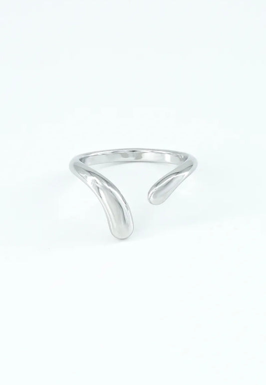 Bague Flow – Acier Inoxydable Argent