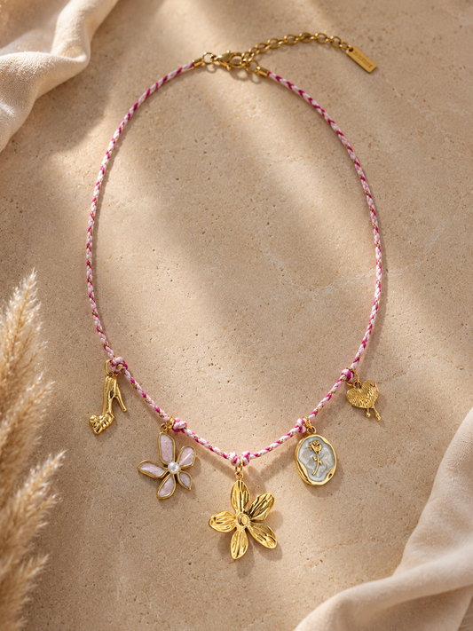 Collier Blossom Pink – Acier Inoxydable