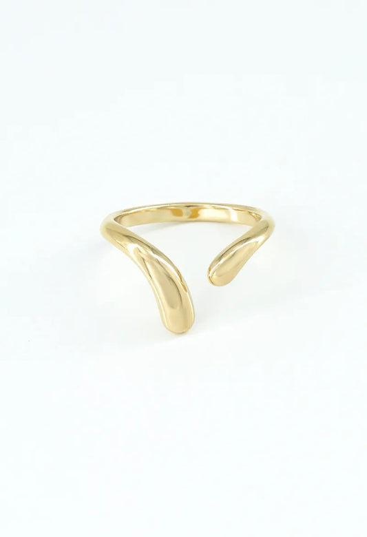 Bague Flow – Acier Inoxydable Or