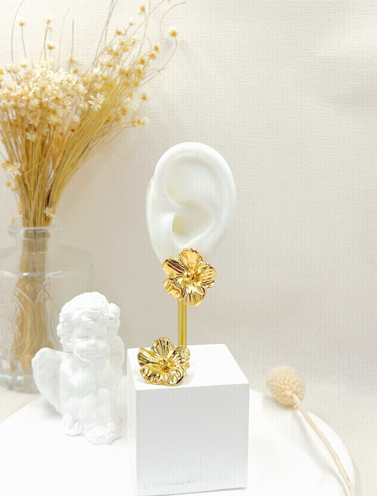 Boucles d’oreilles “Fleur d’Or”