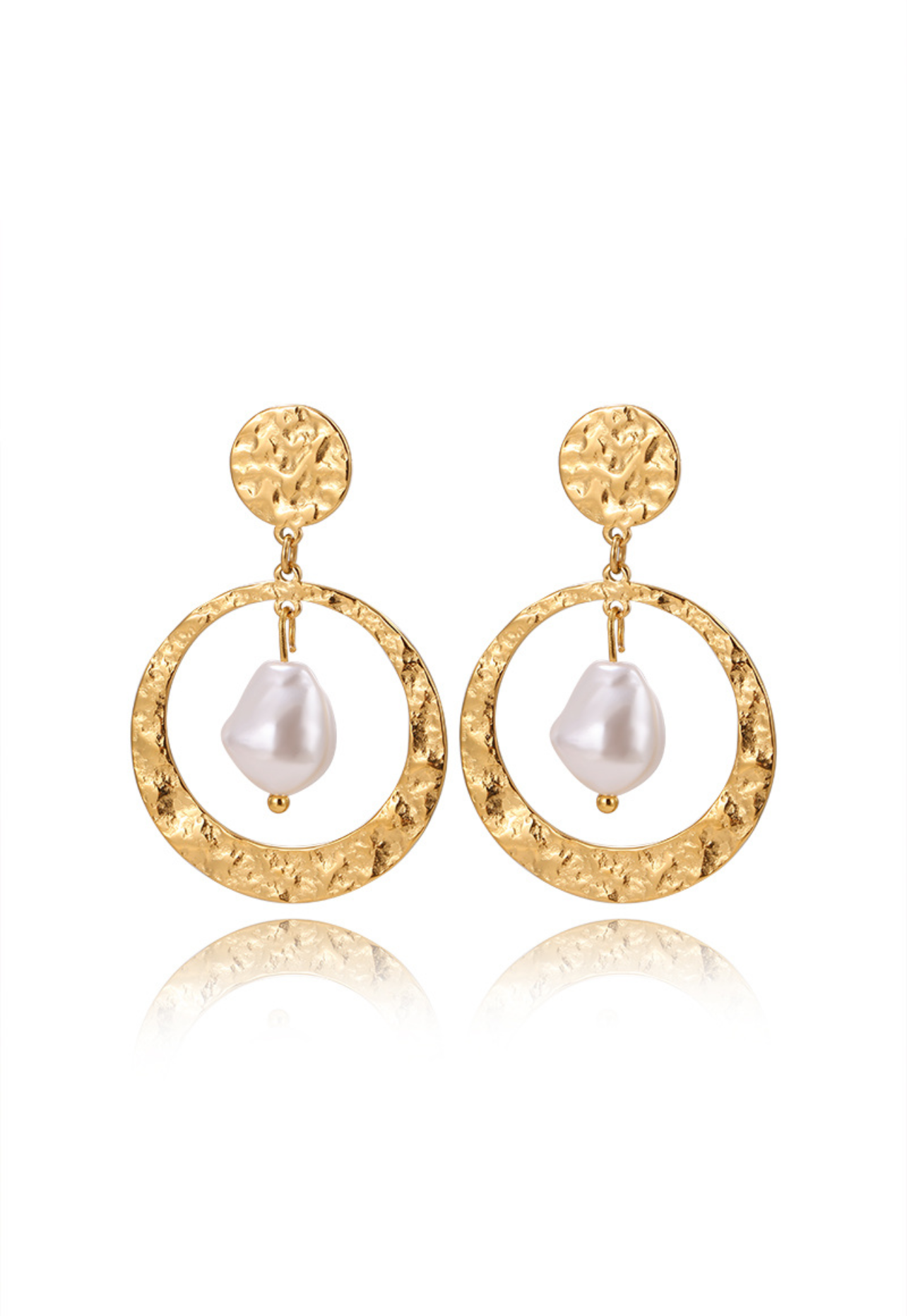 Boucles d’oreilles “Perla Dorée”