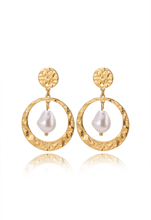 Boucles d’oreilles “Perla Dorée”