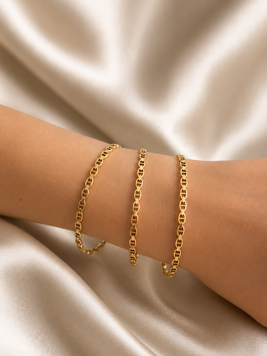 Trio de Bracelets Maélia Dorés
