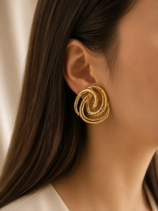 Boucles d’Oreilles Spiraléa Dorée